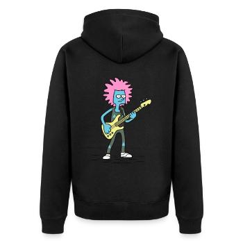 The coolest bass player in the band - Unisex Premium Organic Zip Hoodie - black - Back - Nico (187cm)
