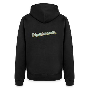 Laborant Abschluss-Geschenk Physiklaborantin - Unisex Premium Bio Zip Hoodie - Schwarz - Hinten - Nico (187cm)