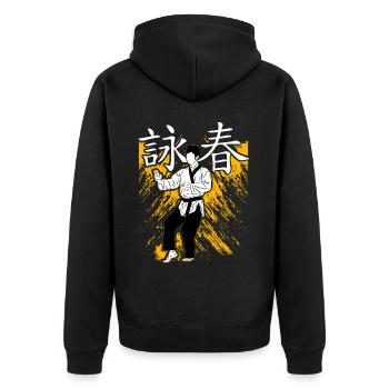 Wing Chun - Veste à capuche bio Premium Unisexe - noir - Dos - Nico (187cm)