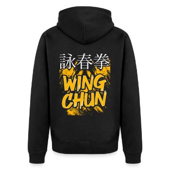 Wing Chun - Veste à capuche bio Premium Unisexe - noir - Dos - Nico (187cm)