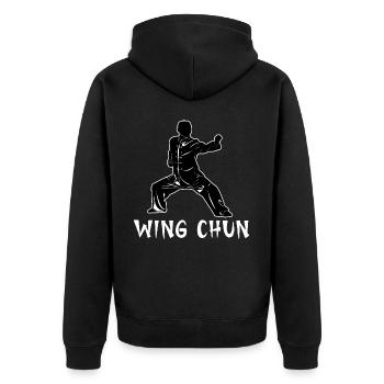 Wing Chun - Veste à capuche bio Premium Unisexe - noir - Dos - Nico (187cm)