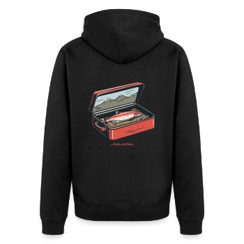 A Rare Fishing Trophy, Fishing and Angling - Unisex Premium Organic Zip Hoodie - black - Back - Nico (187cm)