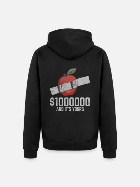 Duct Tape Apples Fruit Lover Funny Quote - Premium økologisk unisex-hættejakke - sort