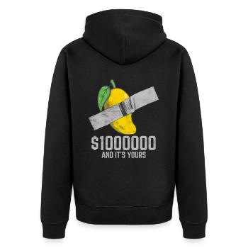 Ruban adhésif mangue Fruit amant citation drôle - Veste à capuche bio Premium Unisexe - noir - Dos - Nico (187cm)