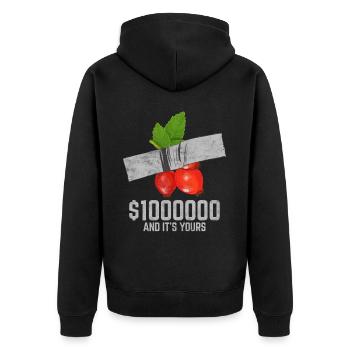 Ruban adhésif canneberge Fruit amant citation drôle - Veste à capuche bio Premium Unisexe - noir - Dos - Nico (187cm)