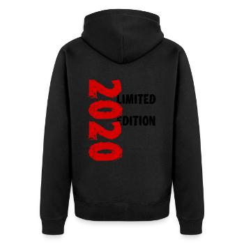 Cadeau amusant pour le 3e anniversaire en édition limitée 2020 - Veste à capuche bio Premium Unisexe - noir - Dos - Nico (187cm)