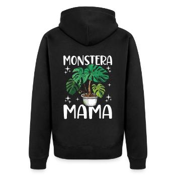 Lustige Zimmerpflanzen-Gärtnerei - Unisex Premium Bio Zip Hoodie - Schwarz - Hinten - Nico (187cm)