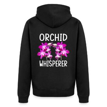 Lustige Zimmerpflanzen-Gärtnerei - Unisex Premium Bio Zip Hoodie - Schwarz - Hinten - Nico (187cm)