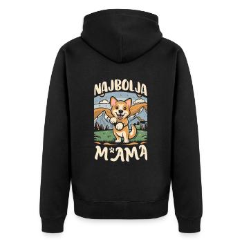 Najbolja maman I meilleur cadeau de fête des mères de maman - Veste à capuche bio Premium Unisexe - noir - Dos - Nico (187cm)