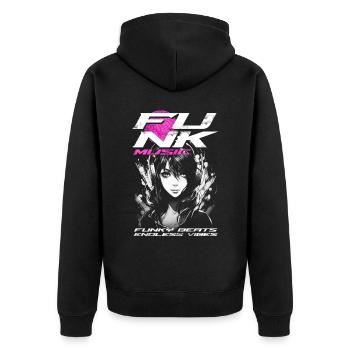 Musique Funk - Veste à capuche bio Premium Unisexe - noir - Dos - Nico (187cm)