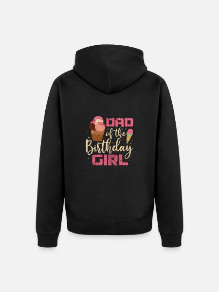 Eiscreme - Unisex Premium Bio Zip Hoodie - Schwarz