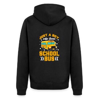 Chauffeur de bus Chauffeur de bus Bus Schuhlbus cadeau - Veste à capuche bio Premium Unisexe - noir - Dos - Nico (187cm)