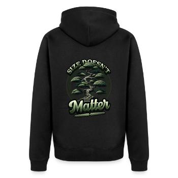 Bonsai Anbauen Kleiner Japanischer Bonsaibaum - Unisex Premium Bio Zip Hoodie - Schwarz - Hinten - Nico (187cm)