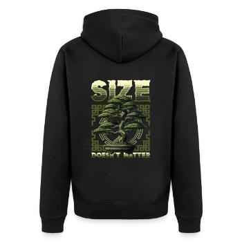 Bonsai Anbauen Kleiner Japanischer Bonsaibaum - Unisex Premium Bio Zip Hoodie - Schwarz - Hinten - Nico (187cm)