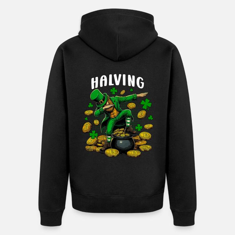 Halving - Unisex Premium Bio Zip Hoodie - Schwarz