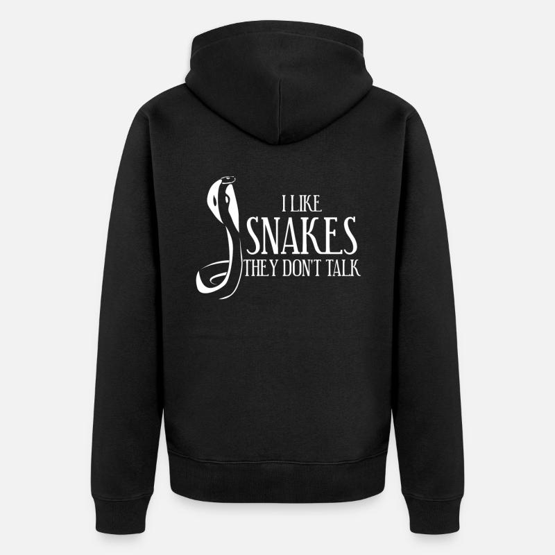 Serpents Blague Serpent - Veste à capuche bio Premium Unisexe - noir