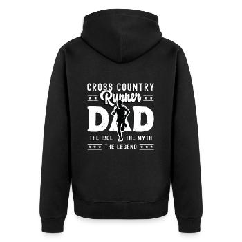 Coureur de cross-country Papa L’idole Le coureur de cross-country - Veste à capuche bio Premium Unisexe - noir - Dos - Nico (187cm)
