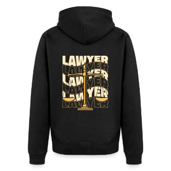 Avocat Conseiller juridique Procureur général Droit - Veste à capuche bio Premium Unisexe - noir - Dos - Nico (187cm)