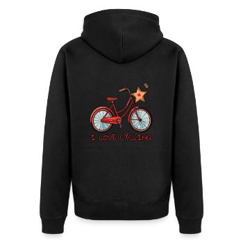 J’adore faire du vélo - Veste à capuche bio Premium Unisexe - noir - Dos - Nico (187cm)
