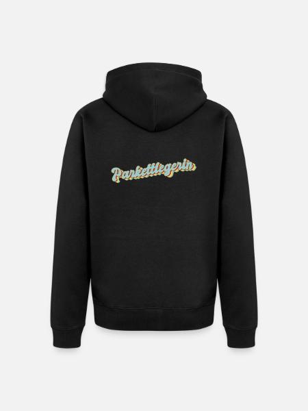 Bodenleger Abschluss-Geschenk Parkettlegerin - Unisex Premium Bio Zip Hoodie - Schwarz