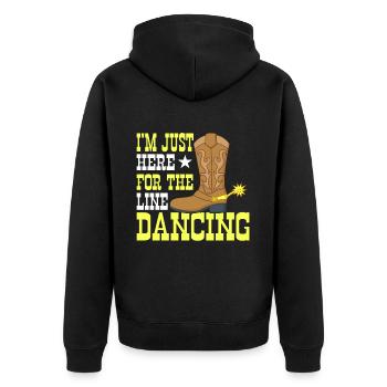 Line Dancing Groupe Line Dance Western Cowboy - Unisex Premium Organic Zip Hoodie - black - Back - Nico (187cm)