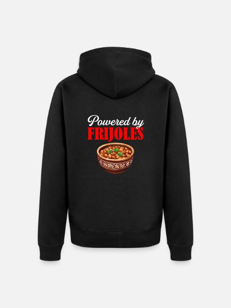 powered by frijoles - Unisex Premium Bio Zip Hoodie - Schwarz