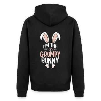 Je suis le lapin - Veste à capuche bio Premium Unisexe - noir - Dos - Nico (187cm)