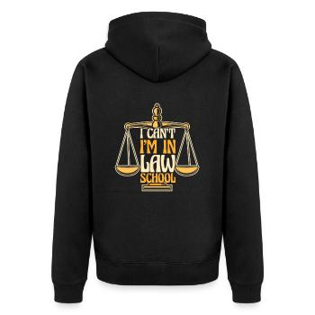 Je ne peux pas, je suis à la faculté de droit, conseiller juridique - Veste à capuche bio Premium Unisexe - noir - Dos - Nico (187cm)