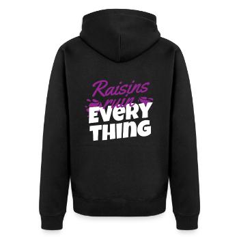 Raisins secs ruiner tout raisins secs raisins - Veste à capuche bio Premium Unisexe - noir - Dos - Nico (187cm)