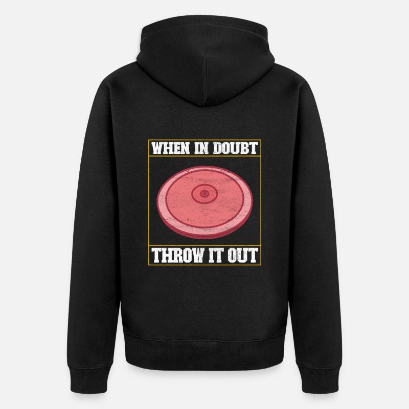 Discus thrower discus throw - Unisex Premium Organic Zip Hoodie - black
