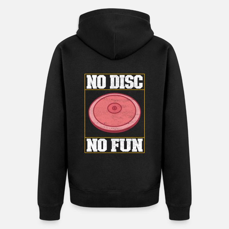 Diskuswerfer Diskuswerfen - Unisex Premium Bio Zip Hoodie - Schwarz