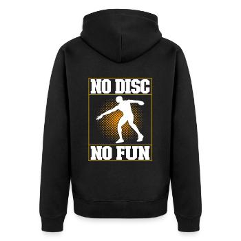 Lancer du disque Lancer du disque - Veste à capuche bio Premium Unisexe - noir - Dos - Nico (187cm)