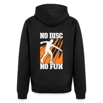 Lancer du disque Lancer du disque - Veste à capuche bio Premium Unisexe - noir - Dos - Nico (187cm)