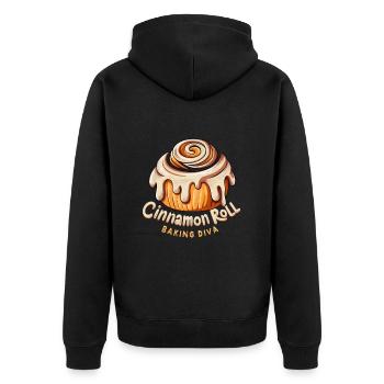 Boulanger brioche à la cannelle - Veste à capuche bio Premium Unisexe - noir - Dos - Nico (187cm)