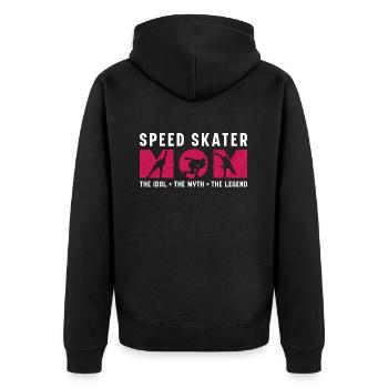 Patineuse de vitesse Maman L’idole Le mythe Amateur de patinage - Veste à capuche bio Premium Unisexe - noir - Dos - Nico (187cm)