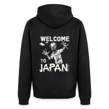 Bienvenue au Japon, Zombie - Veste à capuche bio Premium Unisexe - noir - Dos - Nico (187cm)