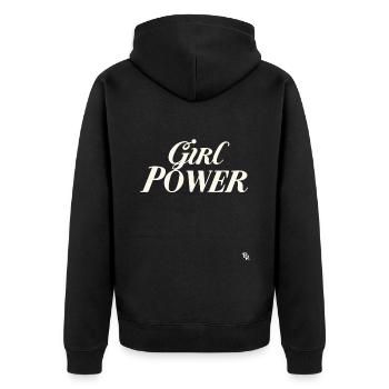 Le pouvoir des filles - Veste à capuche bio Premium Unisexe - noir - Dos - Nico (187cm)