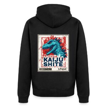 Japonais Kanji Monster Kaiju caca - Veste à capuche bio Premium Unisexe - noir - Dos - Nico (187cm)
