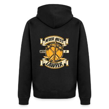 Ne jamais jouer avec un avocat Conseiller juridique Droit - Veste à capuche bio Premium Unisexe - noir - Dos - Nico (187cm)