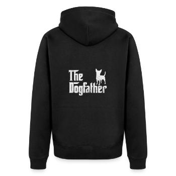 Chihuahua - Unisex Premium Bio Zip Hoodie - Schwarz - Hinten - Nico (187cm)