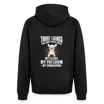 Chihuahua - Veste à capuche bio Premium Unisexe - noir - Dos - Nico (187cm)