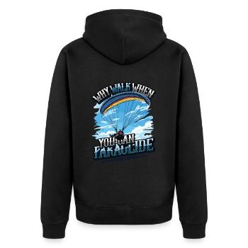 Parachutisme Parachutisme Parapente - Veste à capuche bio Premium Unisexe - noir - Dos - Nico (187cm)