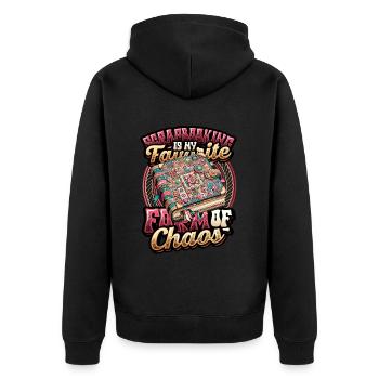 Mädchen Scrapbooking Enthusiast Scrapbook - Unisex Premium Bio Zip Hoodie - Schwarz - Hinten - Nico (187cm)