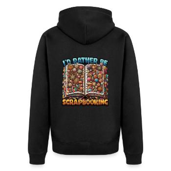 Mädchen Scrapbooking Enthusiast Scrapbook - Unisex Premium Bio Zip Hoodie - Schwarz - Hinten - Nico (187cm)