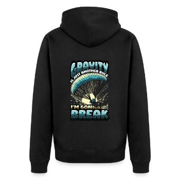 Parachutisme Parachutisme Parapente - Veste à capuche bio Premium Unisexe - noir - Dos - Nico (187cm)
