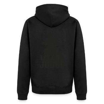 Que Dieu juge, motard à moto rocker - Veste à capuche bio Premium Unisexe - noir - Dos - Nico (187cm)