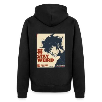 Stay Weird, Jeune Manga Asiatique Anime - Veste à capuche bio Premium Unisexe - noir - Dos - Nico (187cm)