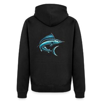 Wahoo Fish Catcher Fisher Pêcheur Pêche - Veste à capuche bio Premium Unisexe - noir - Dos - Nico (187cm)