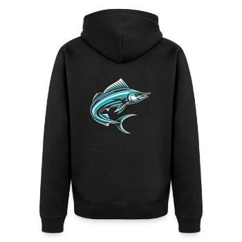 Wahoo Fish Catcher Fisher Pêcheur Pêche - Veste à capuche bio Premium Unisexe - noir - Dos - Nico (187cm)