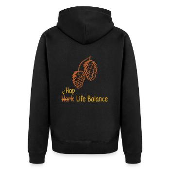 Houblon Équilibre entre vie professionnelle et vie privée - Brassage de bière - Veste à capuche bio Premium Unisexe - noir - Dos - Nico (187cm)